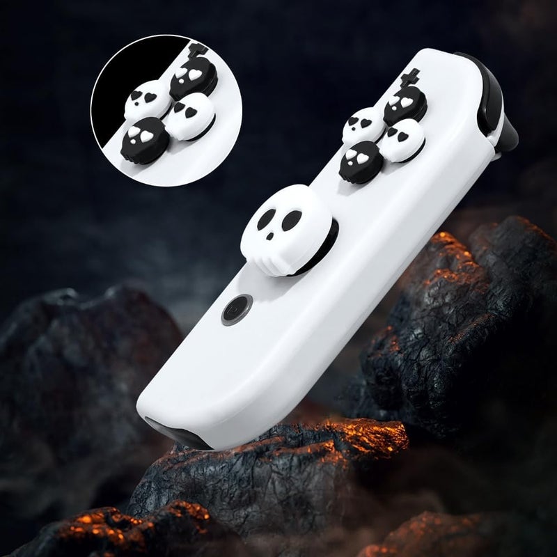 Jemdo Halloween Cross D-Pad Button Caps Set Joystick Cover,Cool Switch Thumb Grip Caps Compatible with Nintendo Switch/OLED/Lite,Soft Silicone ABXY Key Buttons Joystick Cap Covers Accessories - Image 4